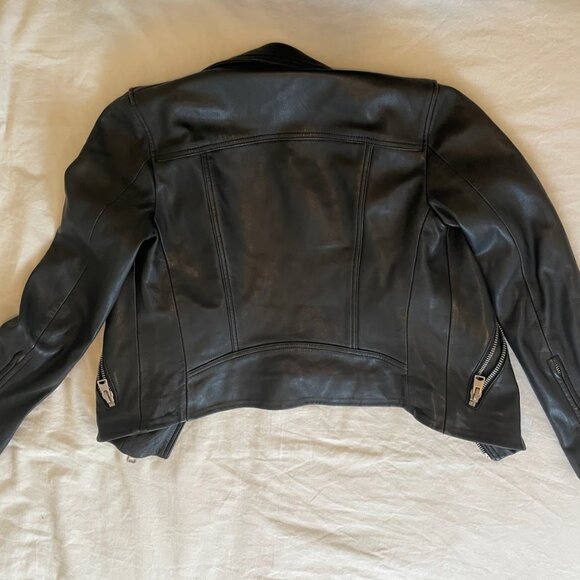 All Saints Women's Leather Biker Jacket - Picture 6 of 8